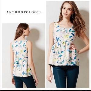 Anthropologie Brocade peplum top